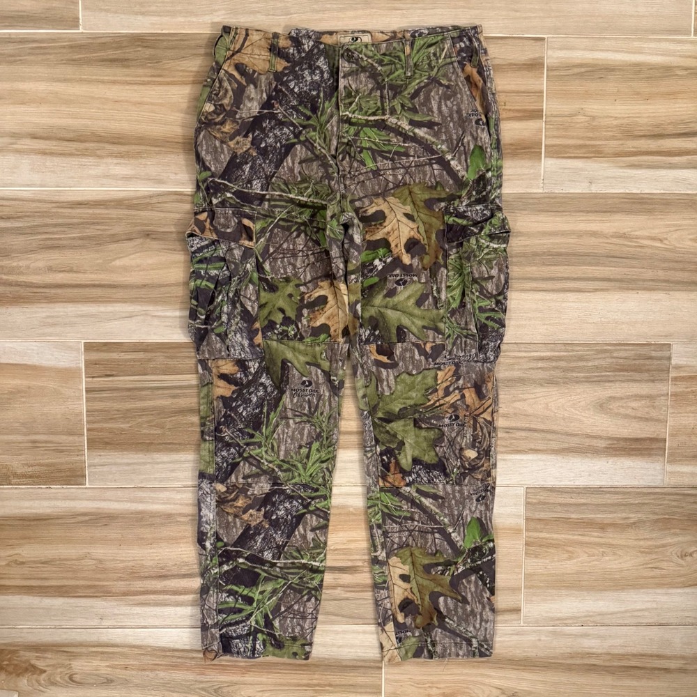 Vintage Mossy Oak Camo Cargo Pants 34x34 - 100% Cotton Stealth Weave Pant